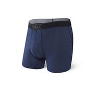 SAXX Men's Underwear -QUEST Quick Dry Mesh Boxer Briefs Fly with Built-In Pouch Support -Midnight Blue II, X-Large