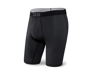 Saxx Men's Underwear - Quest Quick Dry Mesh Long Leg Fly Boxer Briefs with Built-in Pouch Support - Longer Underwear for Men