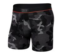 Saxx Men's Underwear - Ultra Super Soft Boxer Briefs with Fly and Built-in Pouch Support, Supersize Camo-Black,X-Large