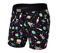 SAXX Men's Underwear -ULTRA Super Soft Boxer Briefs with Fly and Built-In Pouch Support- Underwear for men,Black,Small