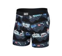 SAXX Men's Underwear - Ultra Super Soft Boxer Briefs with Fly and Built-in Pouch Support - Underwear for Men, Rv There Yet-black, S
