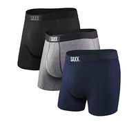SAXX Men's Underwear -ULTRA Super Soft Boxer Briefs with Fly and Built-In Pouch Support- Underwear for men- Pack of 3, Classic Ultra 18, Small