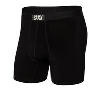 SAXX Men's Underwear -ULTRA Super Soft Boxer Briefs with Fly and Built-In Pouch Support- Underwear for men,Black,Small