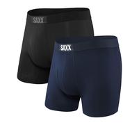 SAXX Men's Underwear -ULTRA Super Soft Briefs with Fly and Built-In Pouch Support- Underware for men- Pack of 2, Black/Navy, X-Large