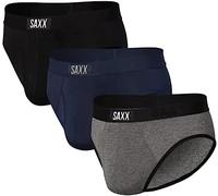 SAXX Men's Underwear -ULTRA Super Soft Briefs with Fly and Built-In Pouch Support- Underwear for men - Pack of 3, Classic Ultra 18, Large