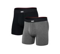 Saxx Underwear Vibe Xtra Brief Fly Boxers 2 Units Black,Grey M Man
