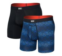 Saxx Multi-Sport Mesh 2-Pack Boxer Briefs, Chain of Command/Black