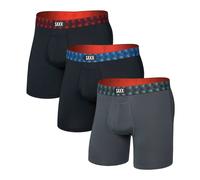 Saxx Multi-Sport Mesh 3-Pack Boxer Briefs, Red/Mint/Blue Jagged WB