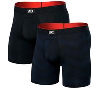 Saxx - Multi-Sport Mesh Boxer Brief Fly 2-Pack - Synthetic base layer size XXL, black