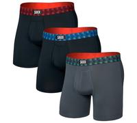Saxx Multi-Sport Mesh 3-Pack Boxer Briefs, Red/Mint/Blue Jagged WB - L