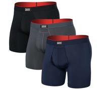 Saxx Mens Multi Sport Mesh Boxer Brief Fly 3 Pack XL TURBULENCE/NAVY/BLK