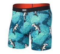 Saxx Multi-Sport Mesh Boxer Briefs, Hammerhead Camo/Aqua