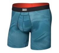 Saxx Multi-Sport Mesh Boxer Briefs, Platinum Camo/Rich Teal (UK, Alpha, S, Regular, Regular)