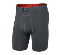 Saxx Multi-Sport Mesh Long Boxer Briefs, Turbulence - L Grey
