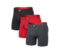 Saxx Multi Sport Performance 3 Pack Mesh Boxer Briefs - Sunset Red/Turbublence/F
