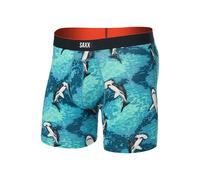 Saxx Multi-Sport Performance Mesh Boxer Brief 6" - Hammerhead Camo-Aqua
