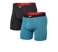 Saxx Multi-Sports Mesh 6 Inch Men's Boxer Briefs (2 Pack) | UK L in Hydro Blue/Faded Black