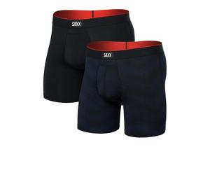 Saxx Multi-Sports Mesh 6 Inch Men's Boxer Briefs (2 Pack) | UK M in Full Tilt Chevron/Black
