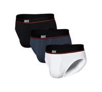 SAXX Non Stop Stretch Cotton Men’s Briefs 3 Pack - Black/Navy/White