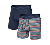 Saxx Quest QDM Boxer Brief Fly 2 Pack - Harvest Stripe / Maritime