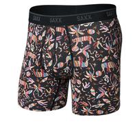 SAXX | Quest Quick Dry Mesh Boxer Brief Fly | Adobe Zoo-Black S