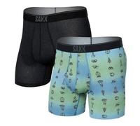 Saxx Quest Quick Dry Mesh Boxer Briefs, Camp Ombre/Black