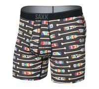 SAXX Underwear Co. Men's Quest Quick Dry Mesh Boxer Brief Fly With Built-In Pouch Support, Oartiz-Black, Large