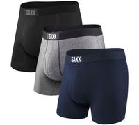 Saxx Ultra Mens Classic Boxers 3-Pair Pack - Size: Small, Black/grey/navy