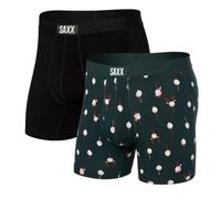 Saxx Ultra Super Soft 2-Pack Boxer Briefs, Christmas Tee/Black - L