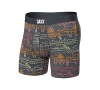Saxx Ultra Super Soft Comfort Blend Boxer Briefs - Summer Roadtrip - Ebony