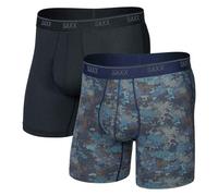 SAXX Underwear | 2 Pack | Quest Boxer Brief Fly | Matrix Camo/Black M