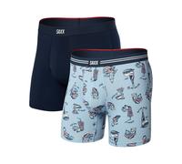 Saxx Underwear - Breathable stretch boxer briefs - Vibe Xtra Soft Comfort BB Fly High Brow Low Life/Navy 2pk for Men - Size S - Blue Blue S