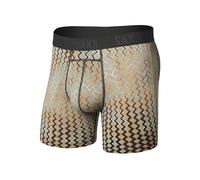 SAXX Underwear Co. Men’s Smooth Flex Light Compression Boxer Brief 6”, Lustre Weave-faded Black, M