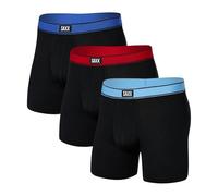 SAXX Underwear Co. - Men's Daytripper Boxer Brief Fly 3Pk With Built-In Pouch Support - Underwear For Men, Slvr Lke/Chry/Sprt Blu Wb, XXL
