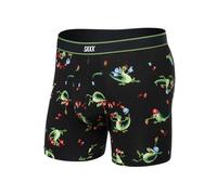 SAXX Underwear Co. Men's Daytripper Boxer Brief Fly, Tailgators-Black, Medium