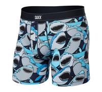 SAXX Underwear Co. mens Daytripper Comfort Stretch Boxer Brief Fly, Shark Tank Camo-navy, S
