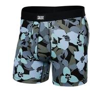 SAXX Underwear Co. Men's Daytripper Comfort Stretch Boxer Short Fly, Camo Flowers-blue Fog, S