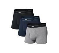SAXX Underwear Co. Men's Daytripper Comfort Stretch Trunk Fly 3-Pack, Black/Grey/Navy, L