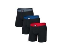 SAXX Underwear Co. Mens Essential Cotton Boxer Brief Fly 3 Pack - L