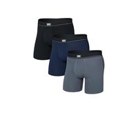 SAXX Underwear Co. Mens Essential Cotton Boxer Brief Fly 3 Pack - S