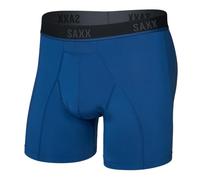 SAXX Underwear Co. Men's Kinetic Light-Compression Mesh Boxer Brief with Pouch, Navy Dawn, L