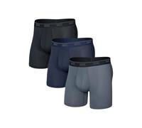 Saxx Underwear - Pack of 3 breathable Boxers - Quest Quick-Dry Mesh BB Fly 3pk Slate/Anchor Teal/Black for Men - Size L - Grey Grey L