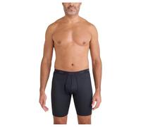 SAXX Underwear Co. Mens Quest Quick Dry Mesh Long Boxer Brief Fly Black