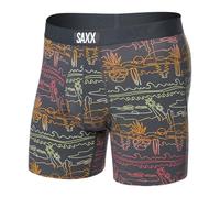 SAXX Underwear Co. Men's Ultra Super Soft Boxer Brief Fly, Summer Roadtrip-ebony, S