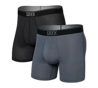 SAXX Underwear Co. Men's Underwear with Pouch Daytripper Boxer Brief Fly 2Pk, Turbulence/Black Ii, L