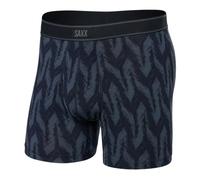 SAXX Underwear Co. Men's Underwear with Pouch Daytripper Boxer Brief Fly, Ikat Chevron-deep Navy, XXL