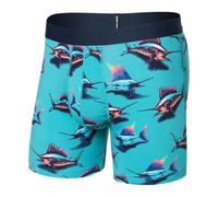 SAXX Underwear Co. Men's Underwear with Pouch Droptemp Cooling Cotton Boxer Brief Fly, Great Catch-baltic, S