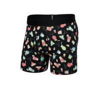 SAXX Underwear Co. Men's Underwear with Pouch Droptemp Cooling Cotton Boxer Brief Fly, Happy Hour- Black, XX-Large