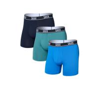 Saxx Essential Performance 3-Pack Mesh Boxer Briefs, Blue/Teal/Maritime - S