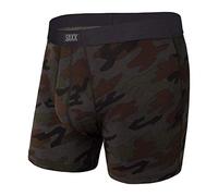 SAXX Underwear Men's Boxer Briefs - Daytripper Boxer Briefs with Built-In BallPark Pouch Support, Black Ops Camo, XL